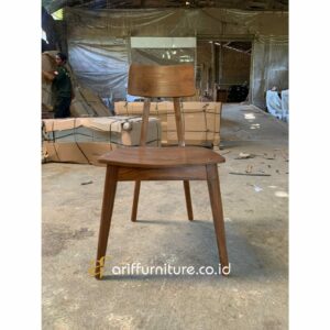 Kursi Cafe Modern Minimalis Kayu Jati