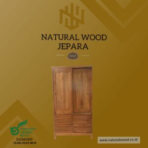 Lemari Pakaian Pintu 2 Minimalis Modern