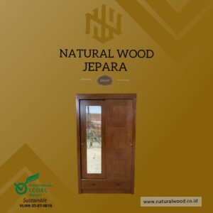 Lemari Pakaian Sleding Pintu 2 Minimalis