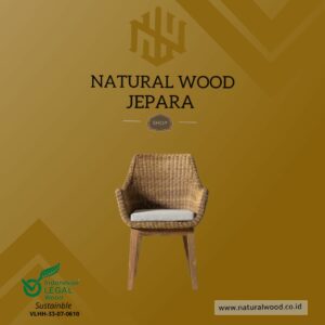 Kursi Cafe Rotan Kaki Kayu Jati Terbaru Nw 44