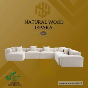 Set sofa ruang tamu minimalis rangka kayu jati