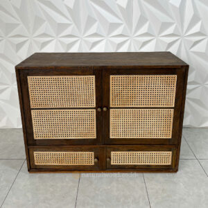 Buffet rattan kayu jati minimalis (1)