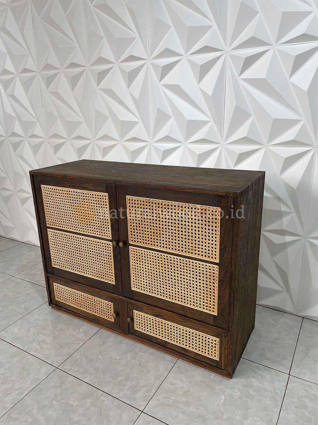 Buffet rattan kayu jati minimalis (2)