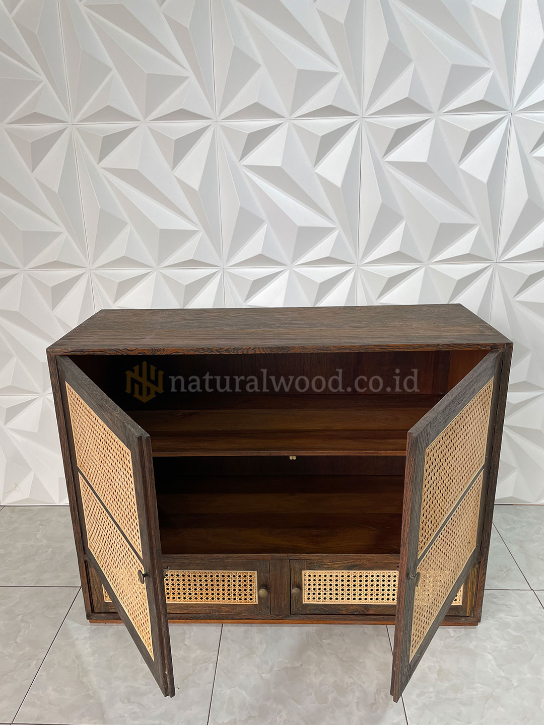 Buffet rattan kayu jati minimalis (4)