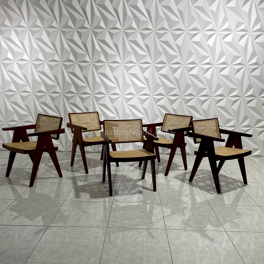 Kursi makan cafe rattan kayu jati minimalis (1)