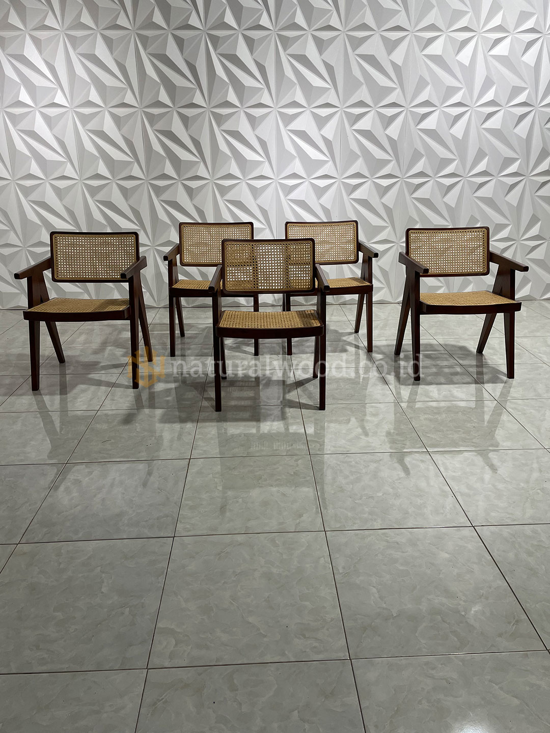 Kursi makan cafe rattan kayu jati minimalis (4)