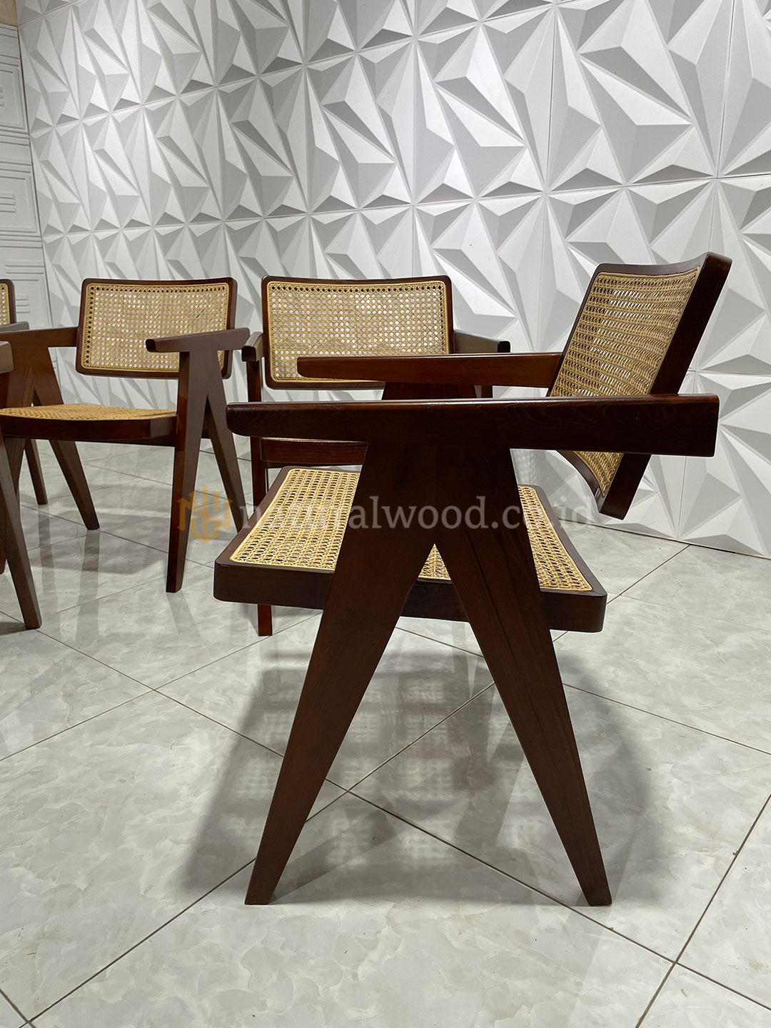 Kursi makan cafe rattan kayu jati minimalis (5)