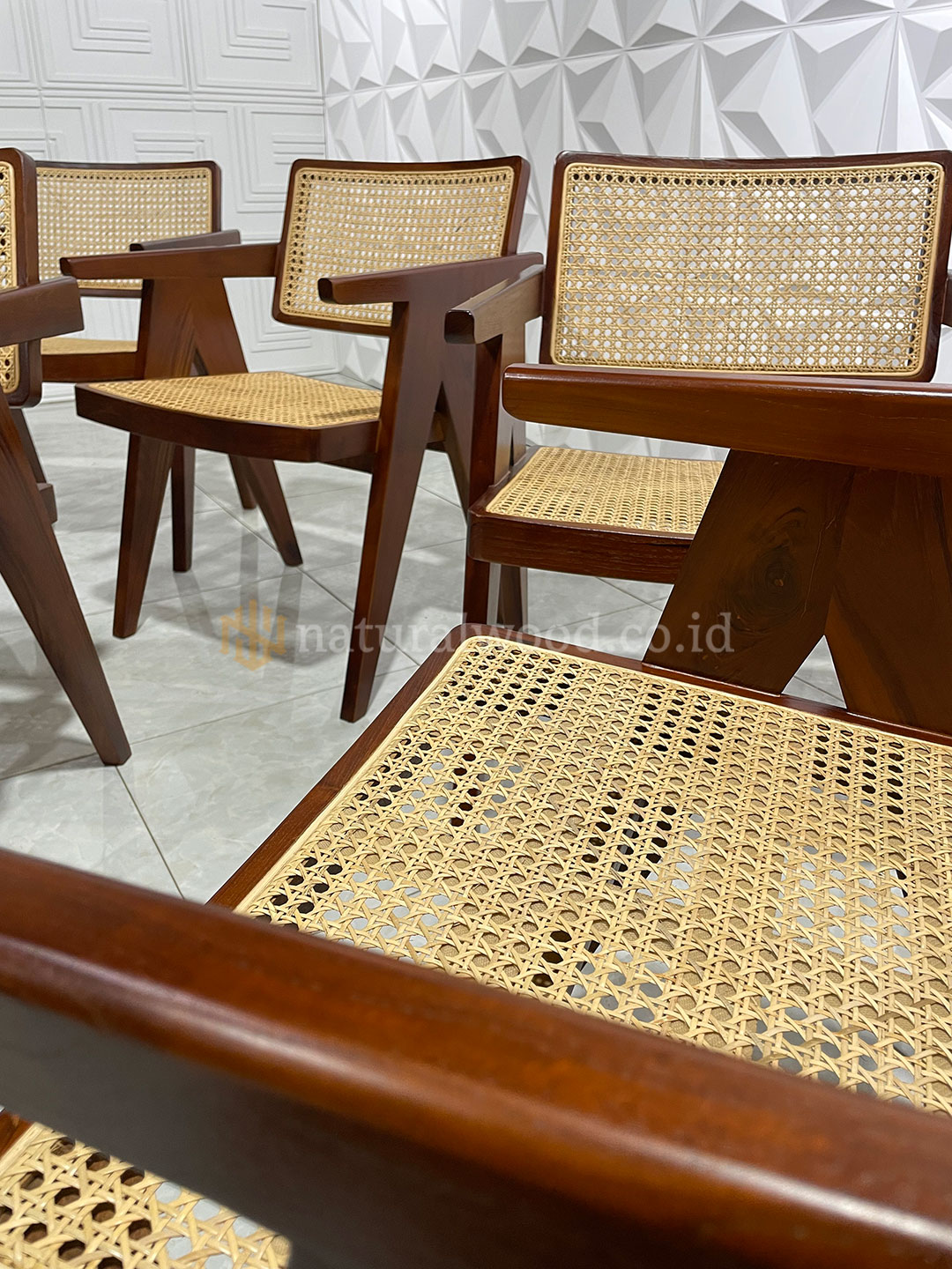 Kursi makan cafe rattan kayu jati minimalis (6)
