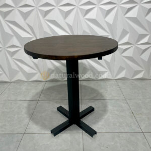 Meja Cafe Bundar Kaki Besi Powder Coating