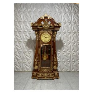 Jam Lonceng Kayu Jati Custom Lemari Hias Classic