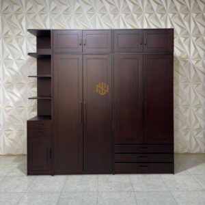Lemari Baju Custom Design Modern Kayu Jati Solid