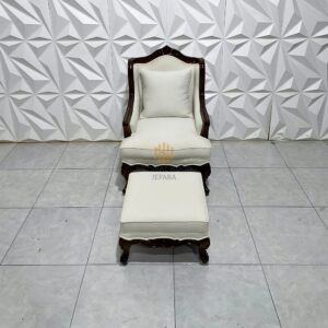 Kursi Santai Sofa Duduk Retro Sandaran Kaki Custom