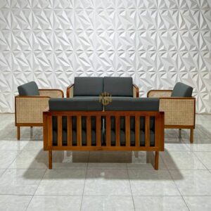 Living Room Set Sofa Tamu Minimalis Vintage Kayu Jati