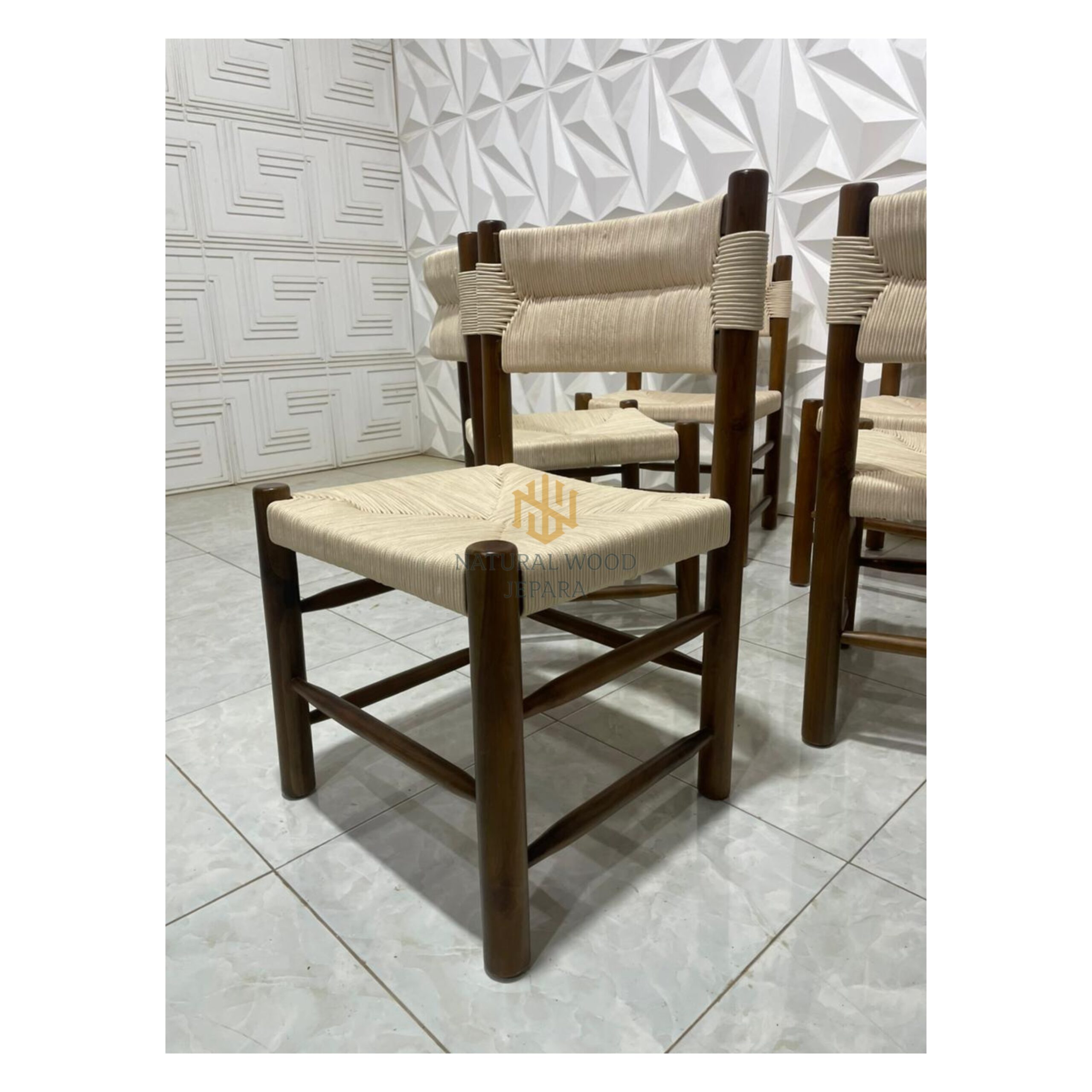 Natural Teak Wood Mix Rope Outdoor