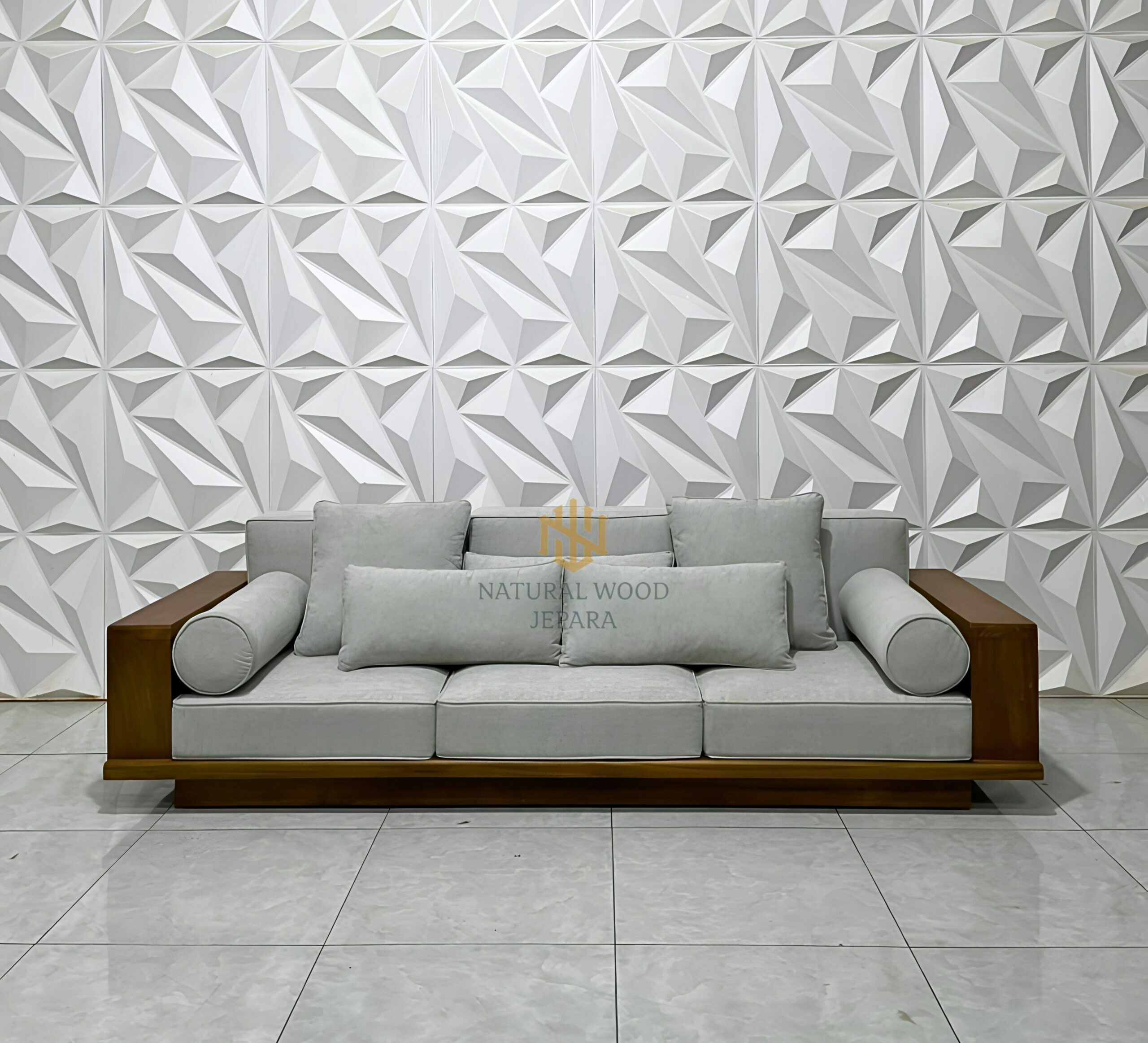 Set Bangku Sofa Kayu Jati Japandi Style Custom Desain