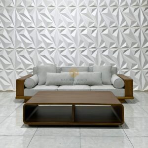 Set Bangku Sofa Kayu Jati Japandi Style Custom Desain