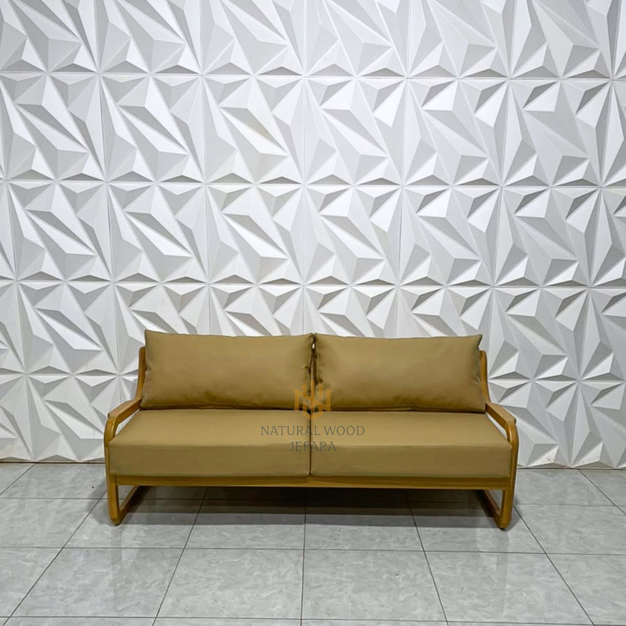Set Ruang Tamu Retro Minimalis Kursi Sofa Kayu Jati Mix Rotan