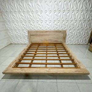 Tempat Tidur Jati Model Rustic Minimalis Vintage Retro