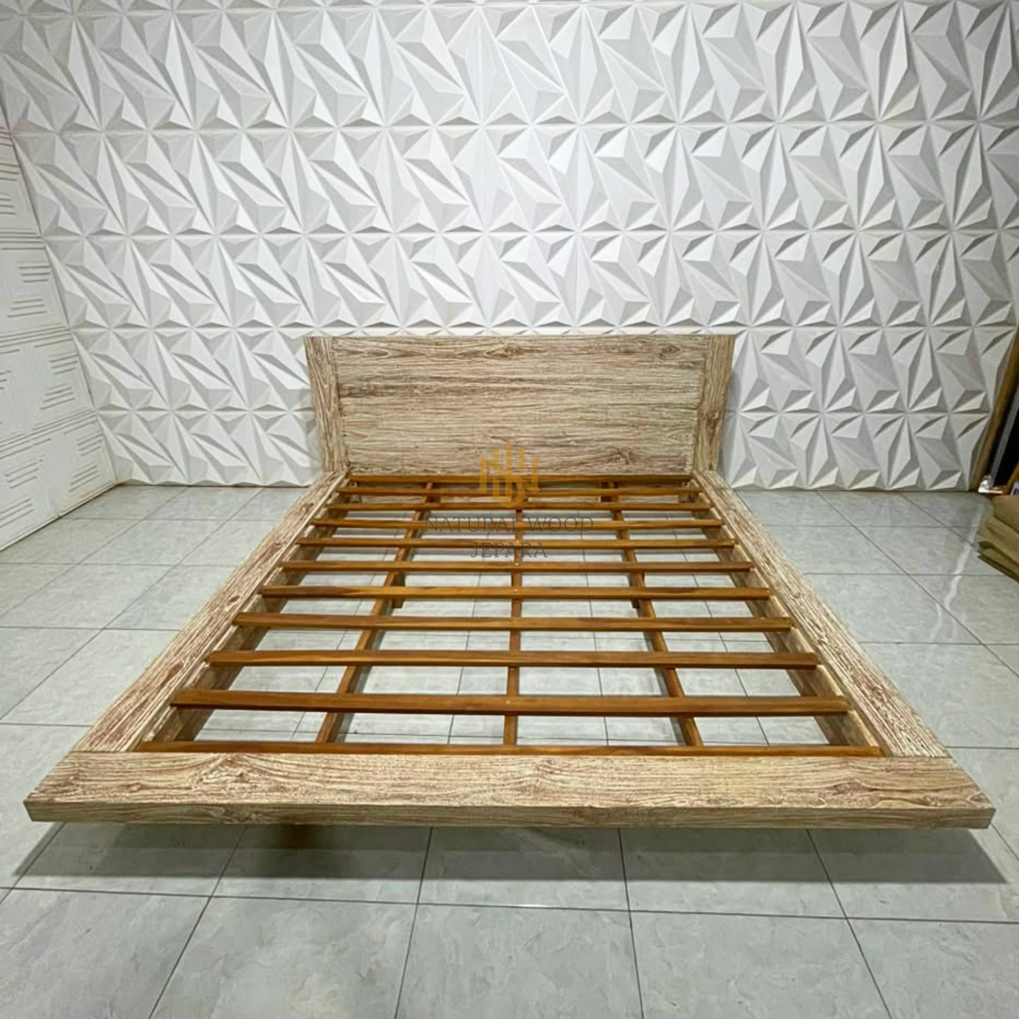 Tempat Tidur Jati Model Rustic Minimalis Vintage Retro