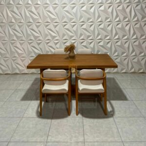 Dinning Set Table Teak Wood Solid Custom Chair