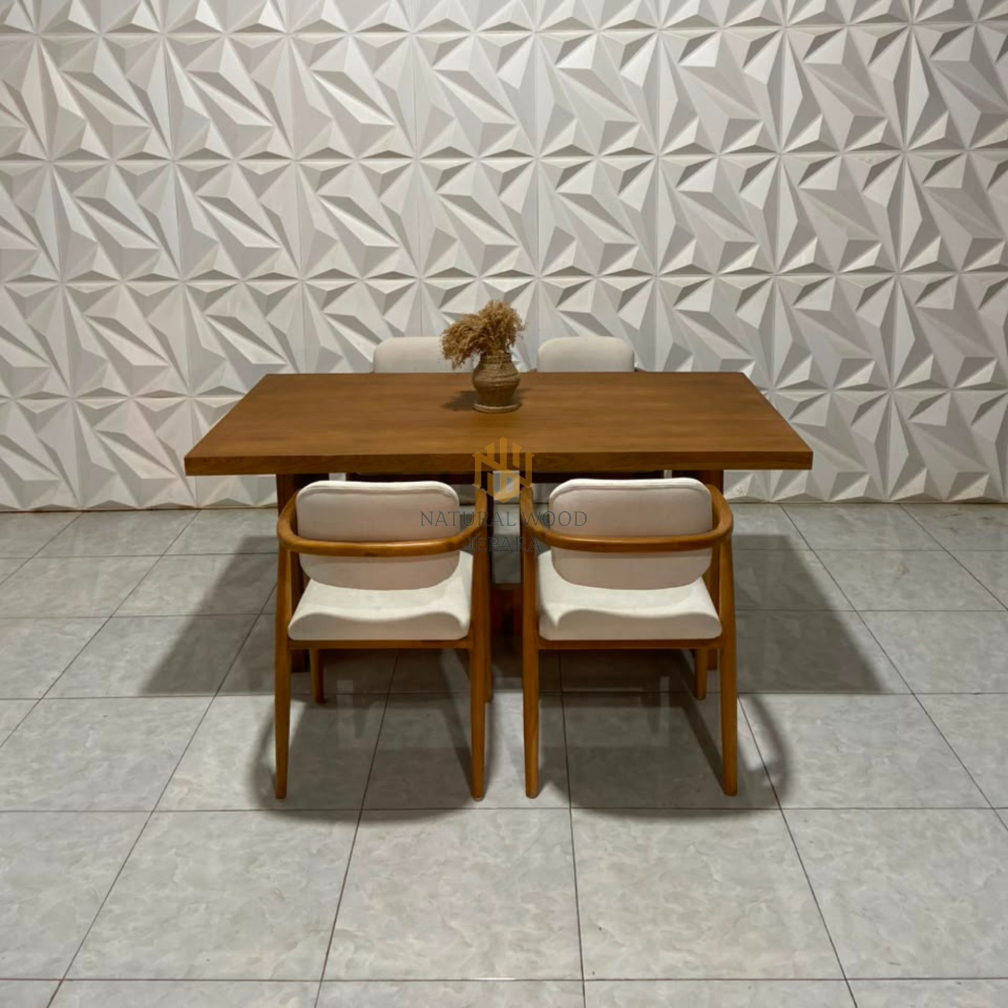 Dinning Set Table Teak Wood Solid Custom Chair