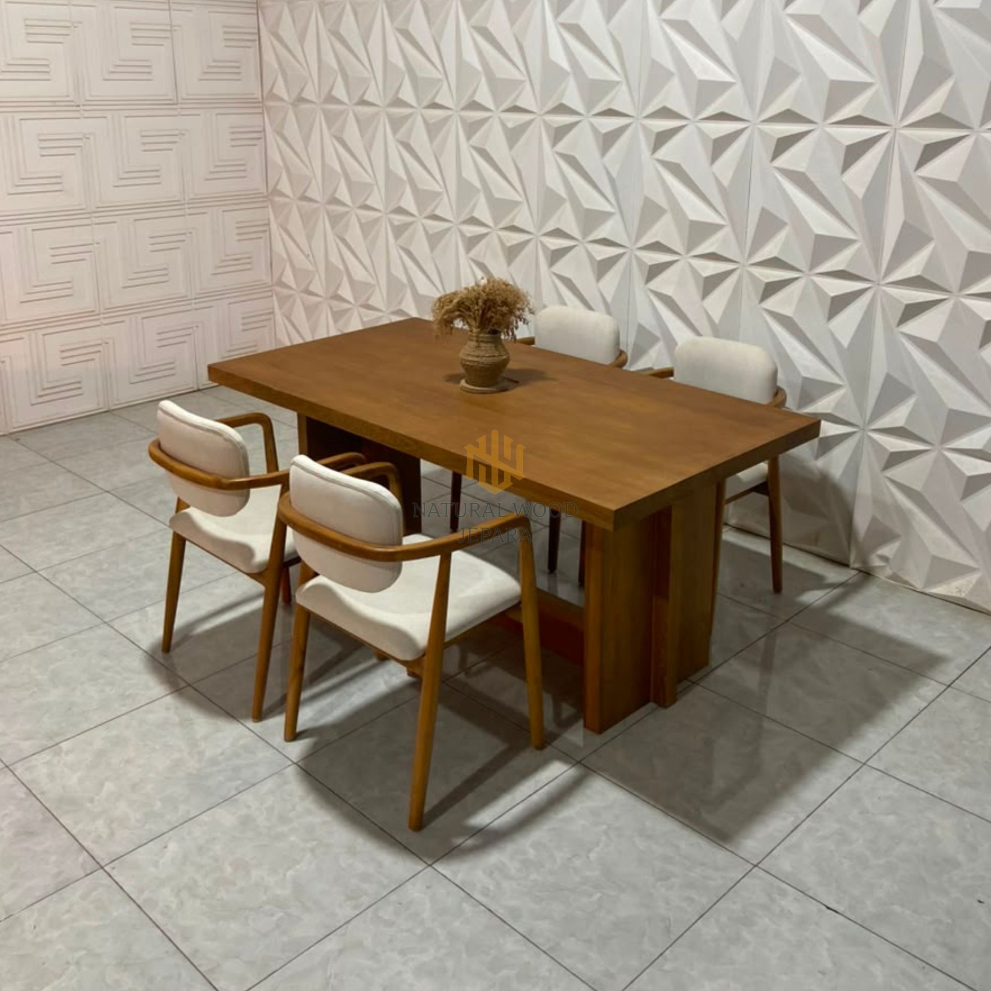 Dinning Set Table Teak Wood Solid Custom Chair